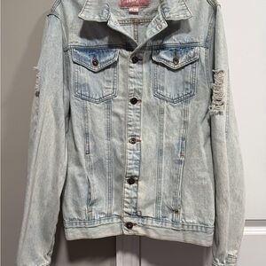 Brooklyn Cloth Light Blue Distressed Denim Jacket